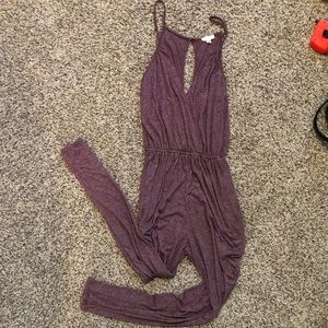 Silence + Noise purple jumpsuit. Size medium.